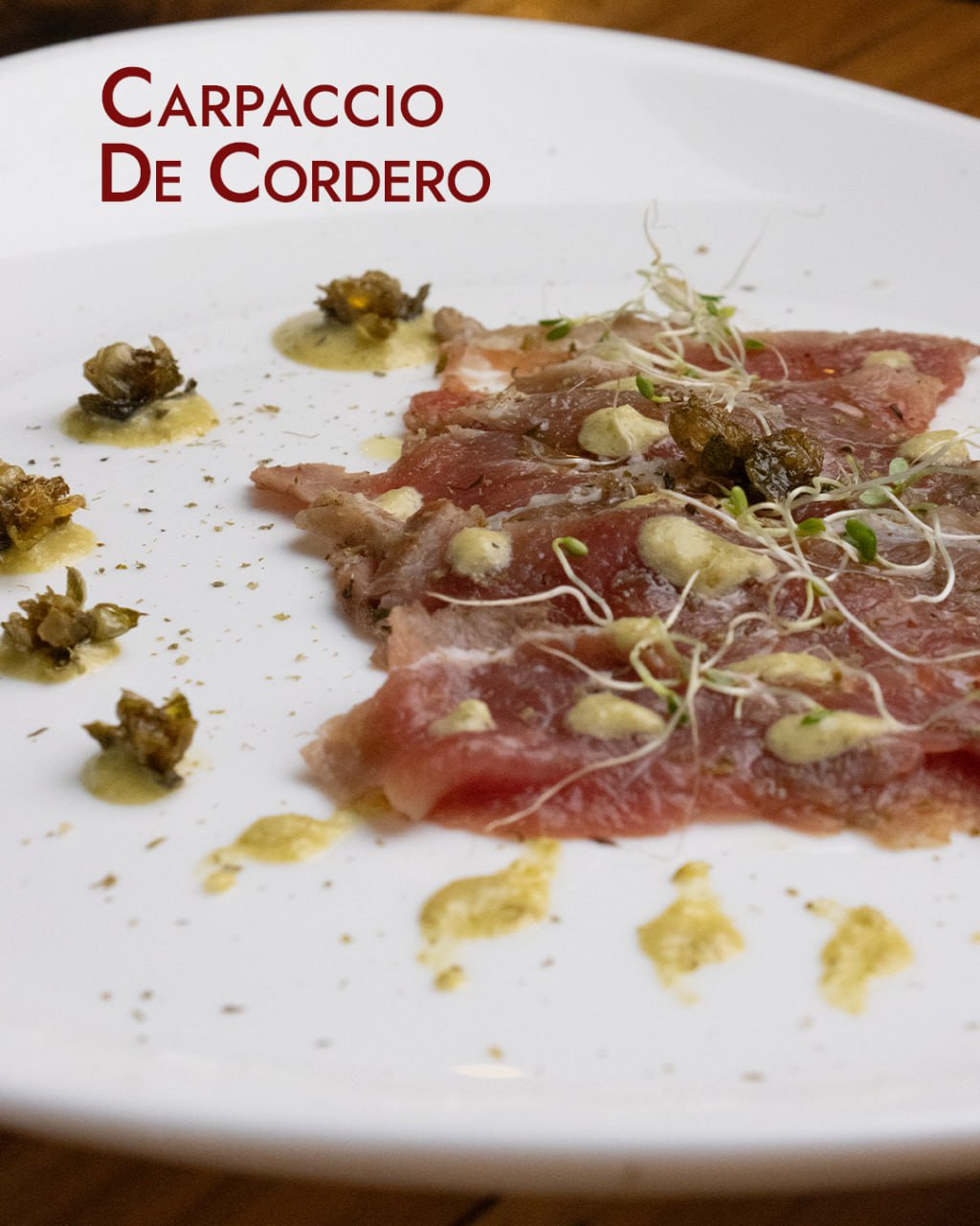 Carpaccio de Cordero